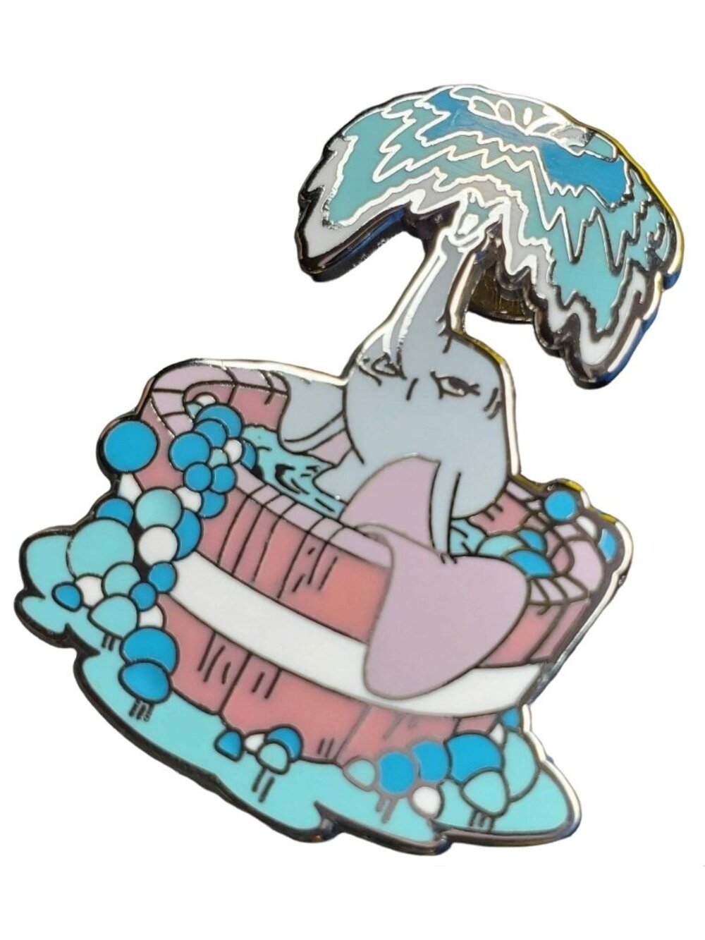 Dumbo Elephant Lapel Pin Wash Tub Enamel Badge Pin Accessories Jewelry Badge